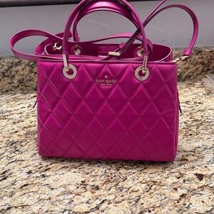 Kate Spade Fuchsia Quilted Shoulder Bag